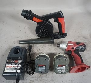 RYOBI リョービ 充電式インパクトドライバ BID-1226 充電式ブロワ BBL-120 充電器 100V バッテリー 2個付